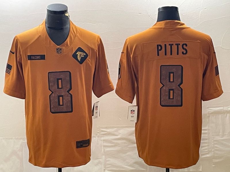 Men Atlanta Falcons #8 Pitts brown Nike 2023 Salute To Service Limited NFL Jersey->atlanta falcons->NFL Jersey